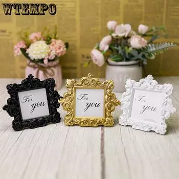 WTEMPO 1PC New Baroque Small Picture Frame, Vintage Festival, Party, Wedding and Other Small Gifts, Home Decoration Mini Picture Frame Decoration 1pc розовый
