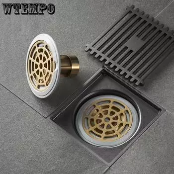 WTEMPO 1шт., водослив для пола в ванной, устойчивый к запахам, круглый водослив для пола, канализационная труба, универсальный водослив для пола с защитой от насекомых, практичные аксессуары для ванной комнаты 1pc*27mm золотой