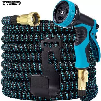 WTEMPO 25-100FT Garden Magic телескопический набор водяных шлангов высокого давления для автомойки водяной пистолет полив садовая водопроводная труба садовый шланг водопроводная труба 25ft 7.5m синий