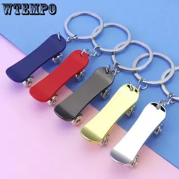 WTEMPO 2 шт. однотонный брелок для ключей в виде скутера на палец, креативный брелок для ключей от машины, подвеска, металлический брелок, подарок, идеально подходит для Дня матери/Дня отца/Дня рождения 2pcs серебряный