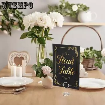 WTEMPO 31 шт. элегантные карточки с номерами столов, сделай сам, украшение стола, бумажные карточки для рассадки, цифровые карточки для рассадки, идеально подходящие для украшения дома, вечеринки, свадьбы 31pcs чёрный
