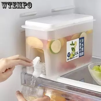 WTEMPO 3500 мл кувшин для белой воды с краном для лимонного сока, кухонная посуда для напитков, чайник, горшок, бутылка для холодной воды 3.5L