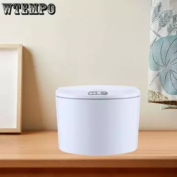 WTEMPO 3/5L бесконтактный интеллектуальный автоматический мусорный бак, умный датчик, офисный автоматический ящик для хранения, белый, хаки, перезаряжаемый настольный мусорный бак 3L белый