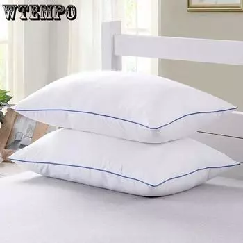 WTEMPO 48*74 см белые высококачественные подушки для общежития в домашних условиях, гостиницах, помогают спать, поддерживают шею, не сминаются, подушка для всех сезонов 1pc*48*74cm белый