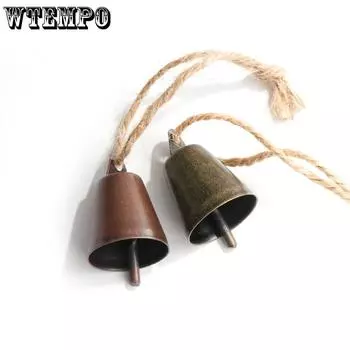 WTEMPO 4 шт. креативные рождественские декоративные колокольчики своими руками ретро металлические маленькие колокольчики с веревочными подвесками рождественские елочные подвесные колокольчики праздничные украшения 10pcs бронзовый