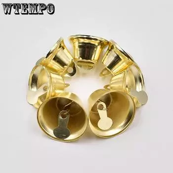 WTEMPO 50 шт./100 шт. Рождественский колокольчик, украшение для рождественской елки, украшение для дома, сделай сам, золотой колокольчик, кулон, аксессуар, подарок 50pcs золотой