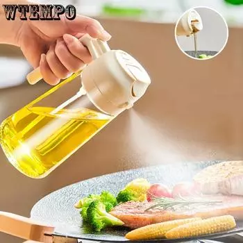 WTEMPO 600 мл бытовой кухонный спрей или наливное масло двойного назначения оливковое масло пищевое масло распылитель горшок стеклянная высококачественная бутылка для масла 600ML зелёный