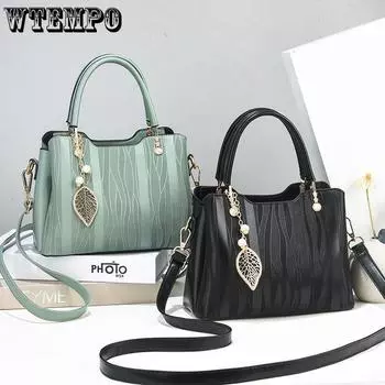 WTEMPO Brand Advanced Textured Womens Crossbody Bag Fashion Universal Handbag Solid Simple Big Capacity Commuters Shoulder Bags розовый