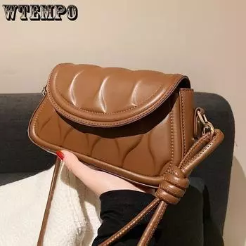 WTEMPO Брендовая суперпопулярная женская сумка премиум-класса, модная универсальная сумка через плечо с текстурой, сумка через плечо большой вместимости, сумки для поездок на работу и обратно чёрный