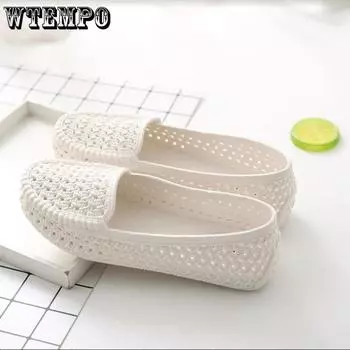 WTEMPO черные дышащие нескользящие повседневные рабочие туфли на плоской подошве с толстым каблуком женские весенне-летние однотонные туфли большого размера 36 белый
