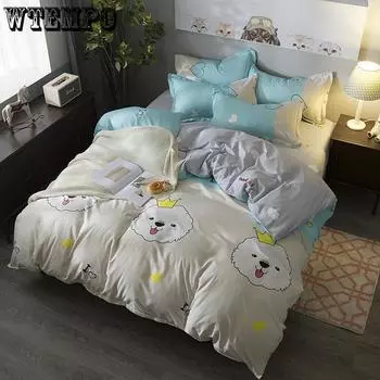 WTEMPO черные полоски пододеяльник плоская простыня наволочка King Queen полный комплект постельного белья Twin twin cover 150by200