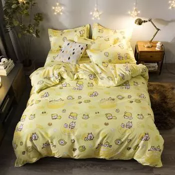 WTEMPO Comfort Cotton 4 шт. Комплект пододеяльников Покрывало на подкладке Простыня Twin/King Комплект постельного белья Twin size
