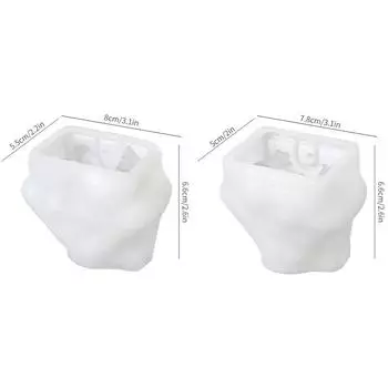 WTEMPO Creative Christmas-House-Shaped Silicone Molds Christmas Candle/Resin Liquid Handicrafts Making Molds Christmas Festival Decorations DIY Molds 2pcs