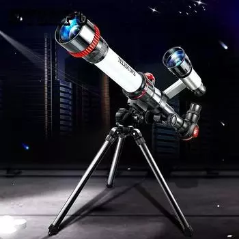 WTEMPO детский мощный профессиональный телескоп высокой четкости для студентов, наблюдение за звездами, лунные научные игрушки, высококачественный астрономический монокуляр серебряный