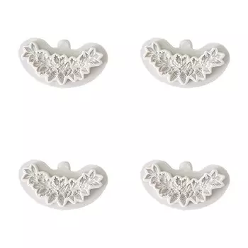 WTEMPO DIY Christmas Silicone Molds New Christmas-themed Pine Leaf and Pinecone Shaped Design Creative Molds Easy To Demold and Reusable 4pcs