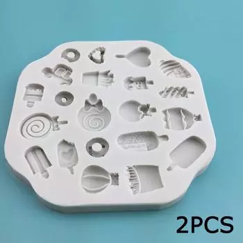 WTEMPO DIY Silicone Molds Creative Patterns Design Resin Liquid Molds Cute Indoor Home Decor Handicrafts Making Molds Easy To Demold 2pcs