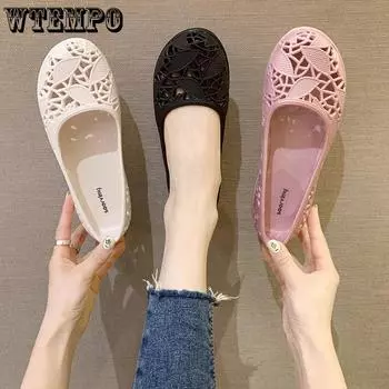 WTEMPO Дышащие, плоские, толстые, нескользящие, повседневные рабочие туфли, женские, весна-лето, большие размеры, однотонные, одинарные туфли 36 белый