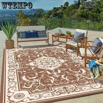 WTEMPO Flower Pattern Carpet Ethnic Style Living Room Coffee Table Mat Bedroom Decoration Bedside Carpet 80*120cm