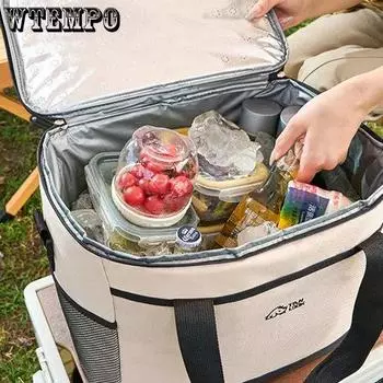 WTEMPO Летняя изоляционная коробка, термоизоляционная сумка, автомобильный холодильник, уличный мешок для льда, портативная большая емкость для домашнего хозяйства, сумка для холодоизоляции 17L серый