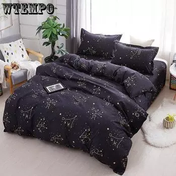 WTEMPO комплект пододеяльников, комплект пододеяльников, комплект постельного белья «queen-size», двуспальная кровать, простой комплект мягкого постельного белья Twin size 3pcs