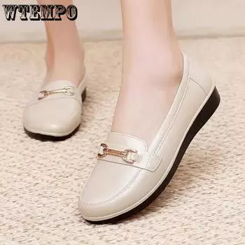 WTEMPO Large Size Solid Color Casual Rain Shoes Women Spring Autumn Durable Waterproof Non-slip Flat Heel Versatile Shoes 36 чёрный