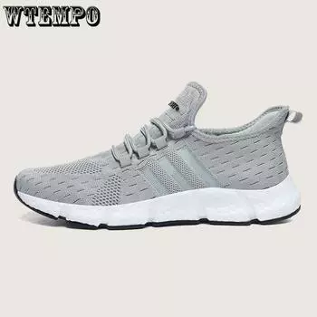 WTEMPO/летние кроссовки, мужские легкие дышащие спортивные туфли с сеткой, нескользящая повседневная обувь с мягкой подошвой, амортизирующие кроссовки 36 чёрный