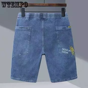 WTEMPO летние мужские шорты, свободные модные джинсовые шорты, повседневные шорты, широкие шорты, костюм, шорты, уличные пляжные брюки