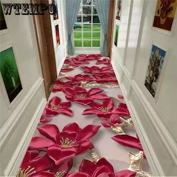 WTEMPO Long Carpet Corridor Stairway Hotel Kitchen Carpe Door Mat Foot Mat Door Mat Entrance Mat W60*H180CM