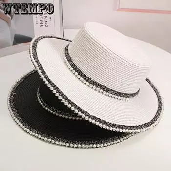 WTEMPO Модные широкополые солнцезащитные шляпы с защитой от ультрафиолета для отдыха на пляже летние шляпы-панамы для женщин универсальные 1pc хаки