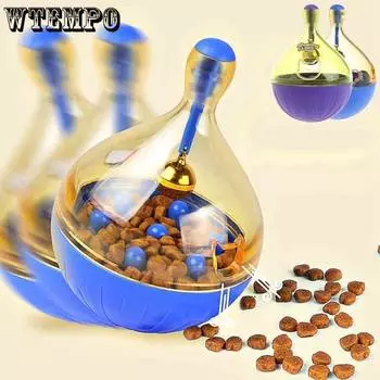 WTEMPO мяч для корма для собак, головоломка для собак, устойчивая к укусам игрушка, стакан для больших собак и щенков, устройство для медленного питания 9.5*14.5cm фиолетовый