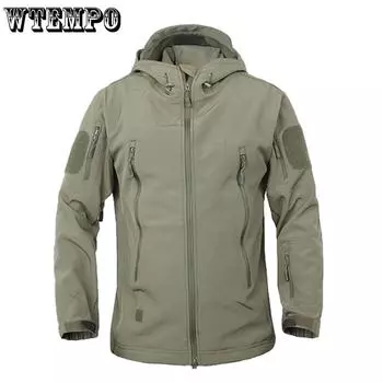 WTEMPO Мужская зимняя парка средней длины, пальто со съемной подкладкой из лисьего меха, повседневная ветровка, большие размеры, теплые шубы с капюшоном, куртки S зелёный