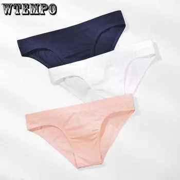 WTEMPO Мужское нижнее белье с заниженной талией, обтягивающие треугольные брюки, мягкое дышащее сексуальное нижнее белье M