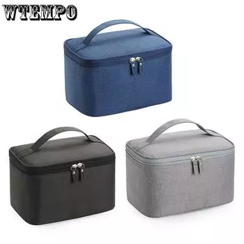 WTEMPO Однотонные дорожные несессеры для путешествий на открытом воздухе из ткани Оксфорд, водонепроницаемые, большой емкости, косметички 1pc чёрный