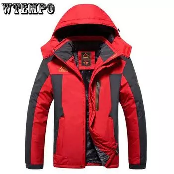 WTEMPO Outdoor Winter Fleece Military Jackets Men Waterproof Outwear Parka Mens Windbreaker warm Raincoat Coat 2XL армия зеленый