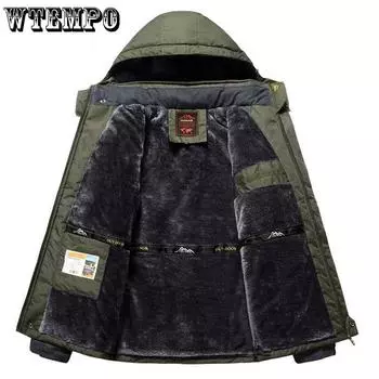 WTEMPO Outdoor Winter Fleece Military Jackets Men Women Водонепроницаемая верхняя одежда Parkas Skiing Windbreaker Теплые плащи 2XL красный