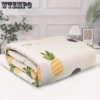 WTEMPO Печатные большие простые складные одеяла в стиле ретро для дома, отеля, мягкие одеяла-татами, утолщенные студенческие мягкие одеяла для общежития 170*200cm синий