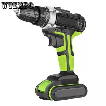 WTEMPO перезаряжаемая литиевая ударная дрель, двухскоростная электрическая ручная дрель, 21 В, электрическая отвертка, беспроводная электрическая дрель