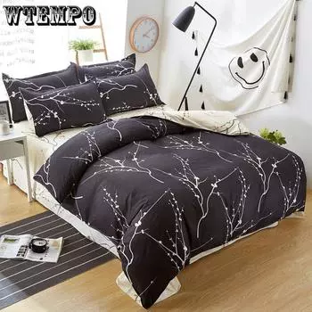 WTEMPO Пододеяльник 2 шт. мягкое одеяло пододеяльник наволочка комплект постельного белья для спальни single 3pcs 150by200