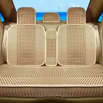 WTEMPO пятиместная стандартная версия, подушка для автомобильного сиденья, Four Seasons, универсальная, с полным объемным звуком, летняя, ледяной шелк, чехол на сиденье, подушка для автомобиля, товары для салона автомобиля Five-seat кофейный