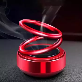 WTEMPO солнечный ароматический диффузор с двойной петлей, спираль, украшение автомобиля, аксессуары из цинкового сплава красный