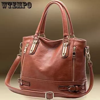 WTEMPO Сумки из натуральной кожи, роскошные женские сумки-мессенджеры, Bolsa Feminina, женские сумки на плечо, сумки для None вино красного