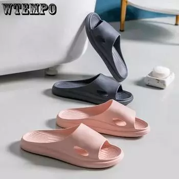 WTEMPO тапочки из ЭВА, женские летние домашние нескользящие тапочки, легкие устойчивые к запаху тапочки для пар 42-43 синий