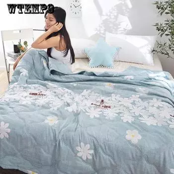 WTEMPO удобное летнее прохладное одеяло модное одеяло с мультяшным принтом для общежития кондиционер был 200*230cm