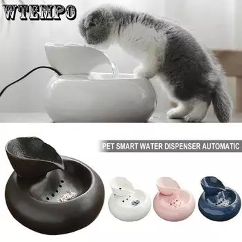 WTEMPO USB диспенсер для воды низкого давления для кошек, товары для домашних животных, автоматическая система циркуляции для собак, проточная вода, питьевой бассейн USB белый