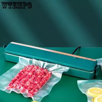 WTEMPO Вакуумная упаковочная машина Машина для упаковки пищевых продуктов Машина для хранения свежих продуктов Вакуумная упаковочная машина Бытовая небольшая машина для компрессионного формования 37*8*5cm белый