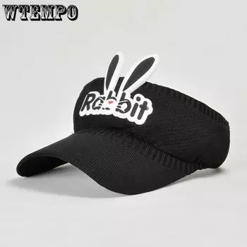 WTEMPO Весна, лето, осень Детские шапки в форме мультяшного кролика Пустые цилиндры Детские унисекс солнцезащитные кепки с козырьком One Size чёрный