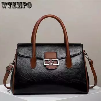 WTEMPO Весна Лето Сумки через плечо для поездок на работу Высококачественная Текстурная Сумка для Женщин Универсальные Мини Ручные Маленькие Квадратные Сумки 1pc чёрный
