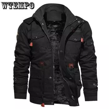 WTEMPO Высококачественная мужская куртка большого размера, военная тактическая куртка, дышащая легкая куртка, однотонные плащи M чёрный