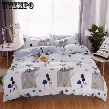 WTEMPO Высококачественный комплект постельного белья, одинарный двойной пододеяльник AU EU, полный королевский король twin cover 150by200