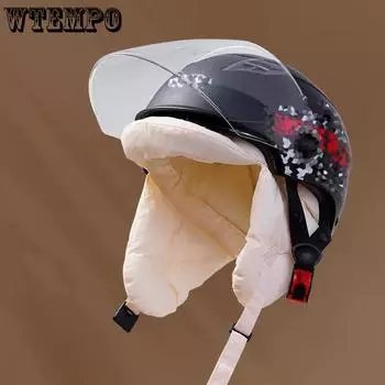 WTEMPO Warm Mixed Cotton Hats Solid Color Thickened Winter Ear Protection Hats Windproof Cold-proof Outdoor Cycling Skiing Hats One Size розовый